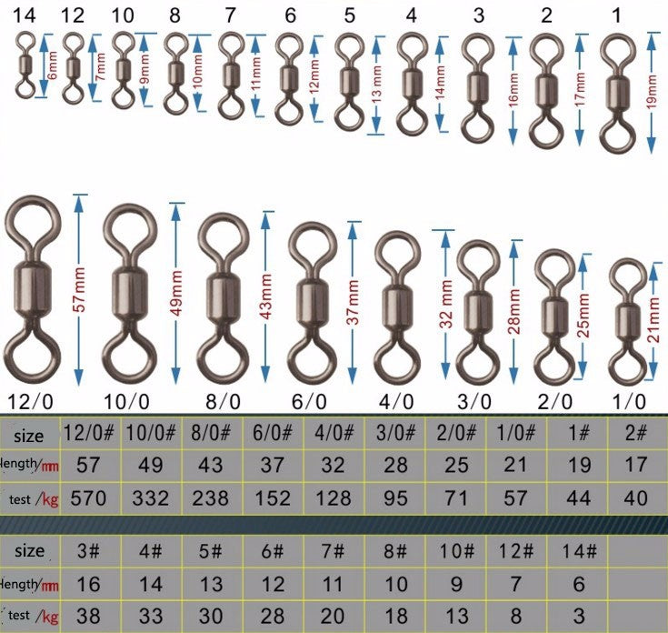 FISH 10pcs Eight-character 8-character swivel connector