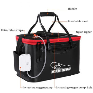 b_Foldable Waterproof Fishing Bucket-Live Fish Container