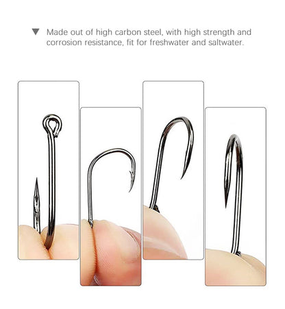 Gold & Black Fishing Hooks Set