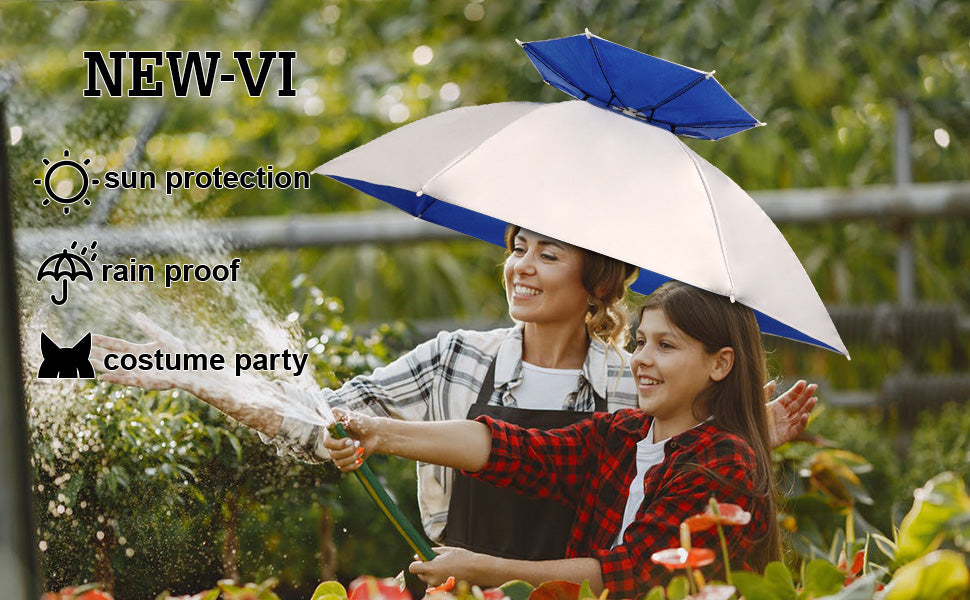 Double Layer Folding Compact Umbrella Hat