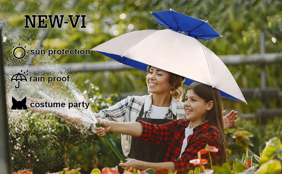 Double Layer Folding Compact Umbrella Hat