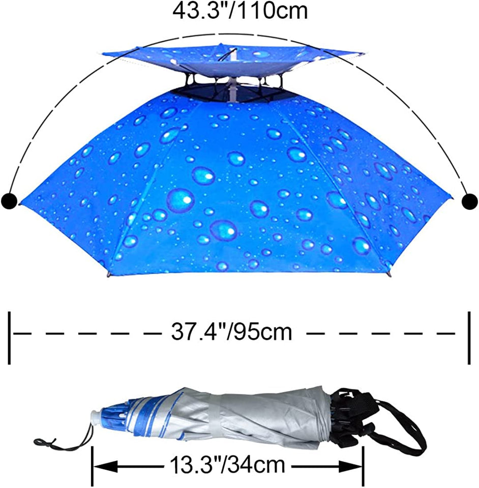 Double Layer Folding Compact Umbrella Hat