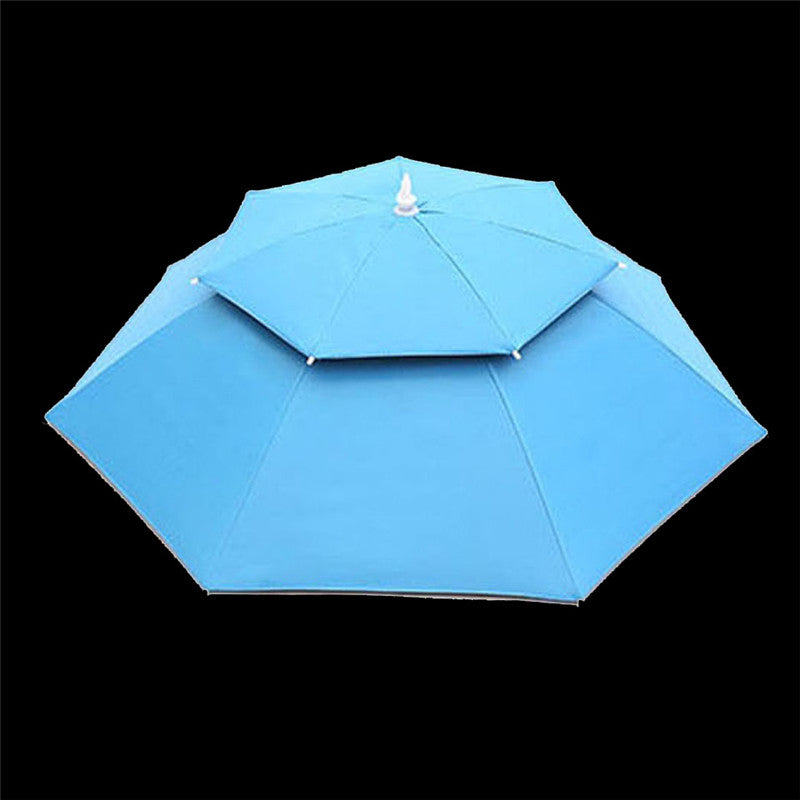 Double Layer Folding Compact Umbrella Hat