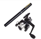 Fishing enthusiast using the Telescopic Drum Pen Rod for a quick catch.