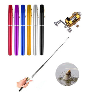 Mini telescopic fishing rod with accessories for freshwater fishing