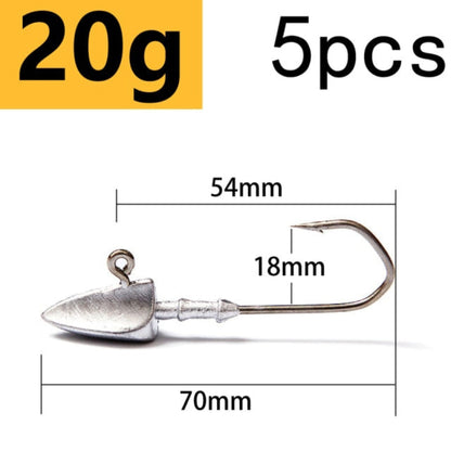 Lead Head Jig Hooks for Soft Lures